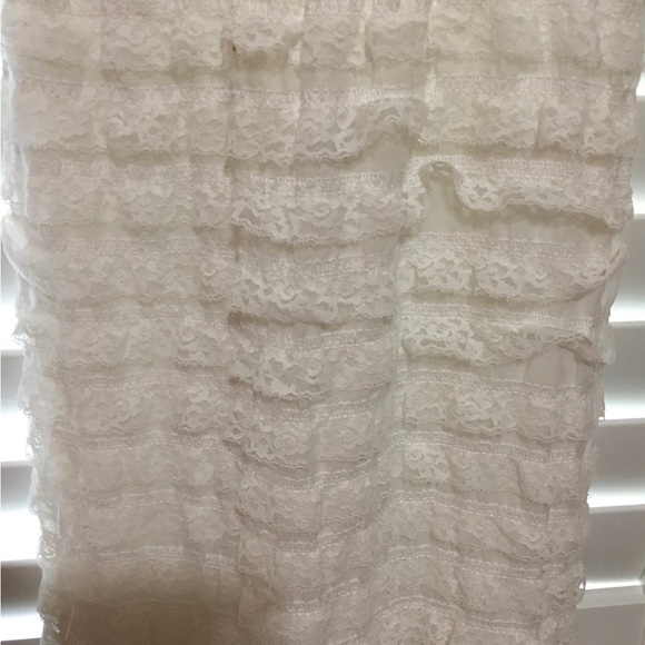 Vintage. 1950’s. Children’s Rare White Linen and Lace Dress. Handmade. US2-4. - Picture 5 of 8